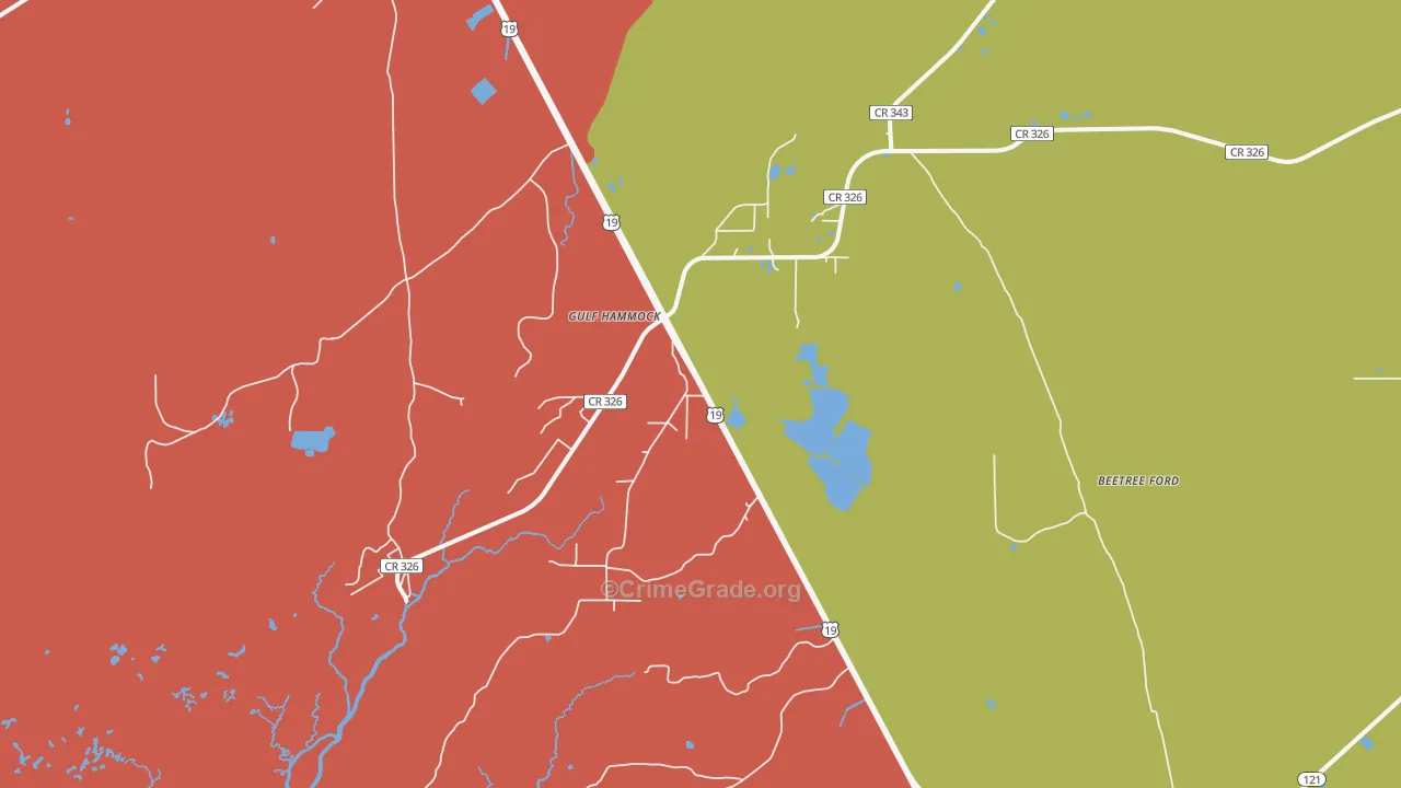 32639, FL Map of Drug-Related Crime Rates