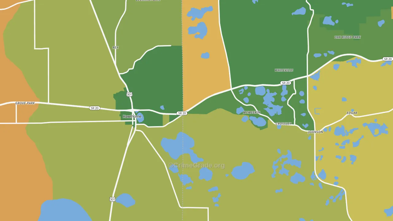 32640, FL Map of Drug-Related Crime Rates