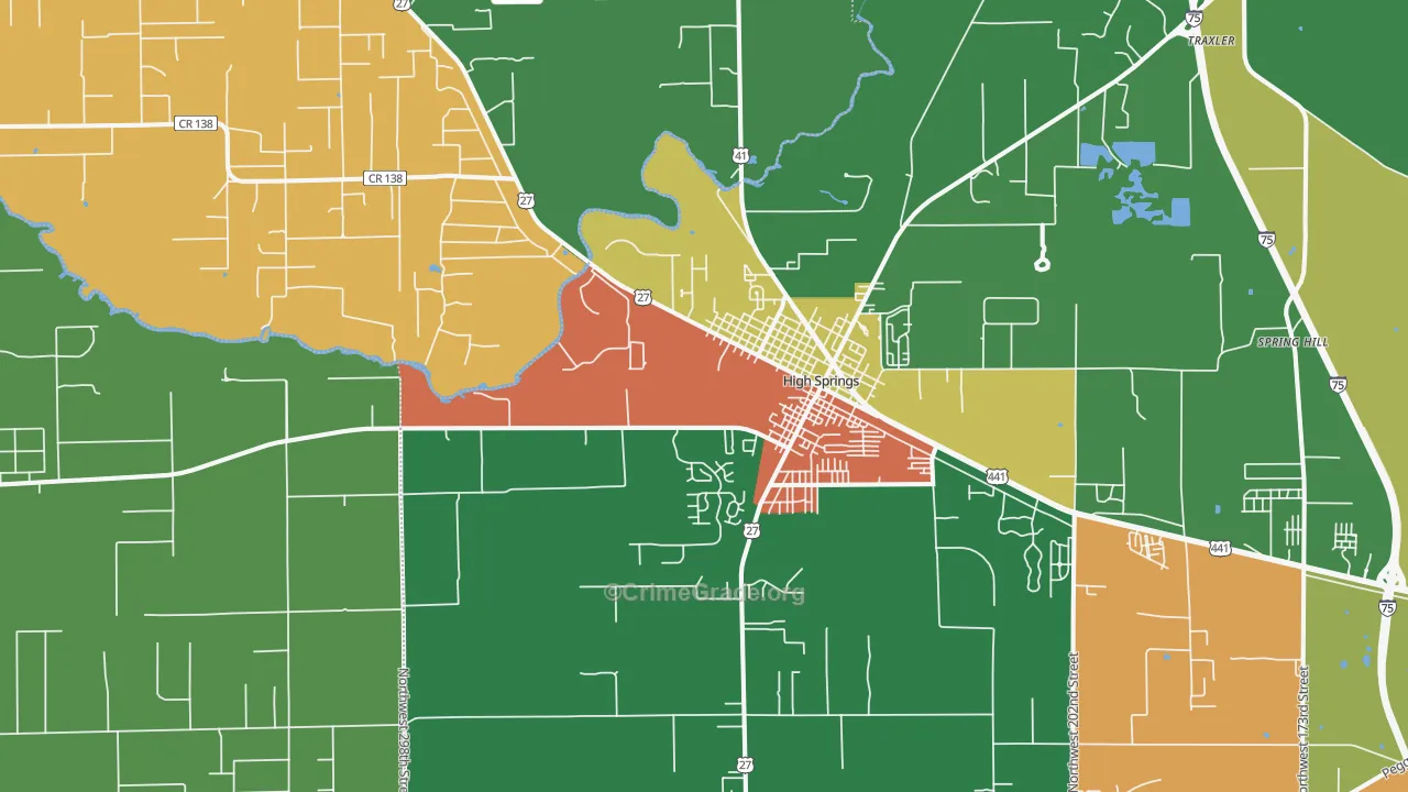 32643, FL Map of Drug-Related Crime Rates