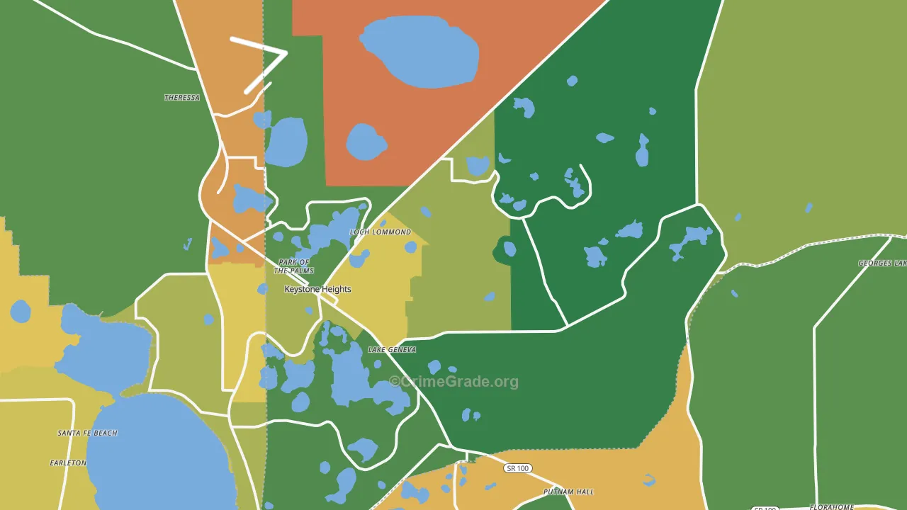 32656, FL Map of Drug-Related Crime Rates
