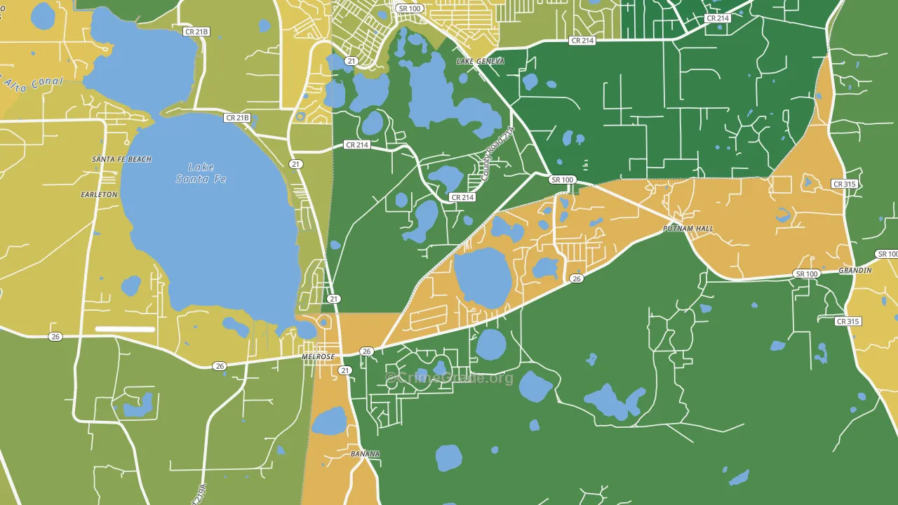 32666, FL Map of Drug-Related Crime Rates