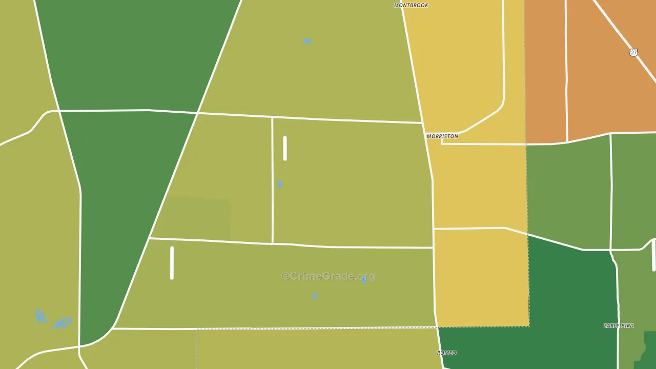 32668, FL Map of Drug-Related Crime Rates