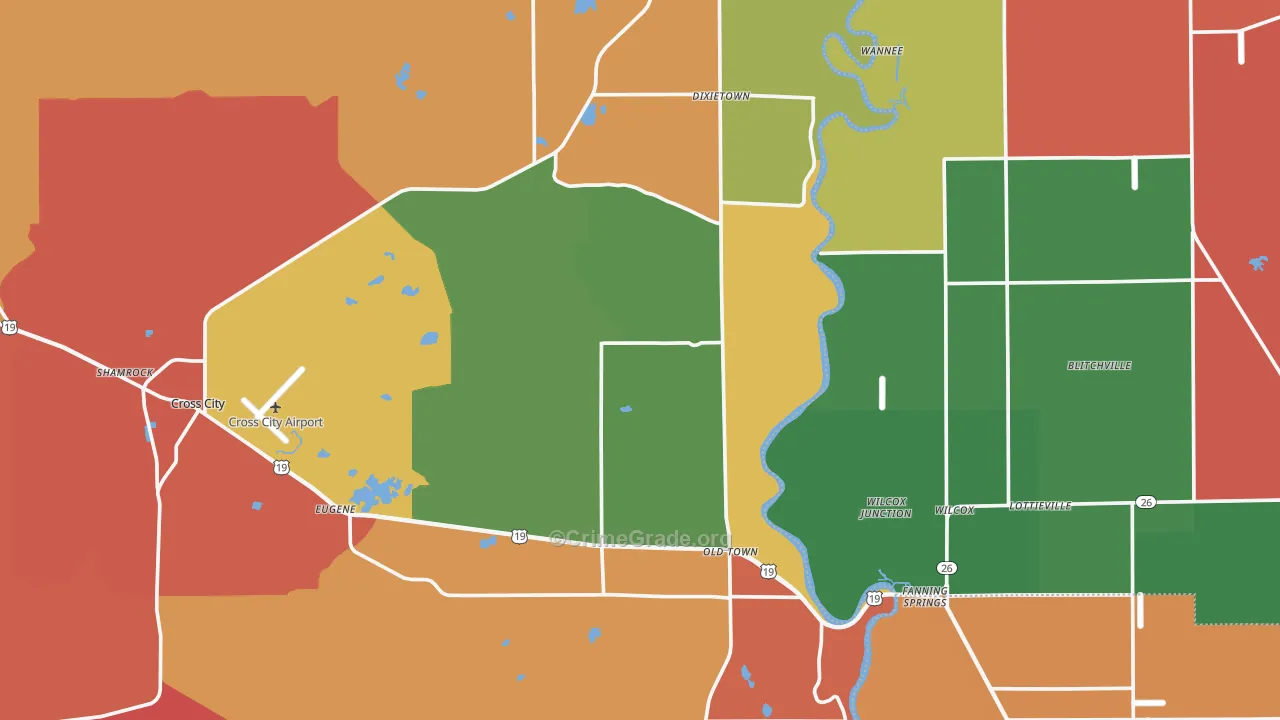 32680, FL Map of Drug-Related Crime Rates