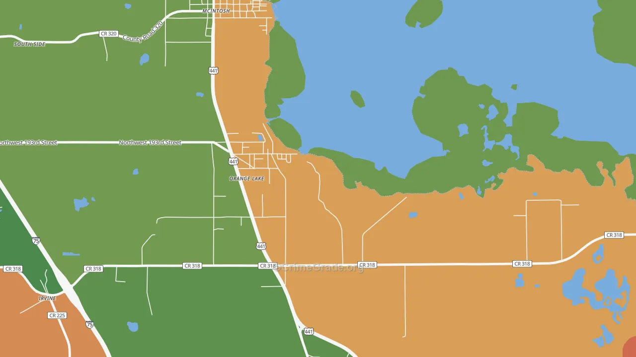 32681, FL Map of Drug-Related Crime Rates