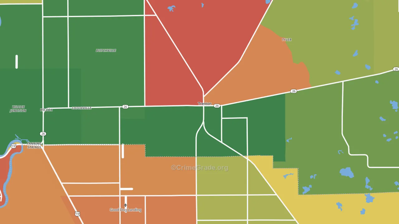 32693, FL Map of Drug-Related Crime Rates