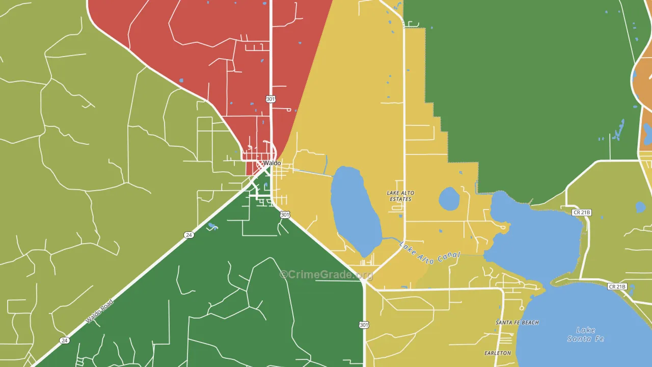 32694, FL Map of Drug-Related Crime Rates
