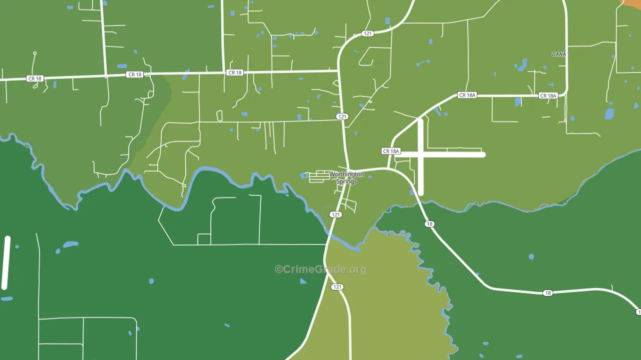 32697, FL Map of Drug-Related Crime Rates