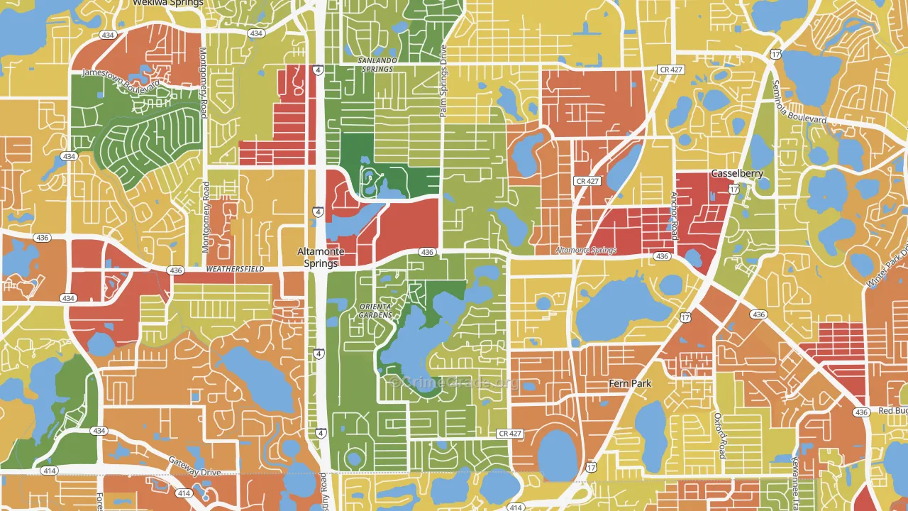 32701, FL Map of Drug-Related Crime Rates