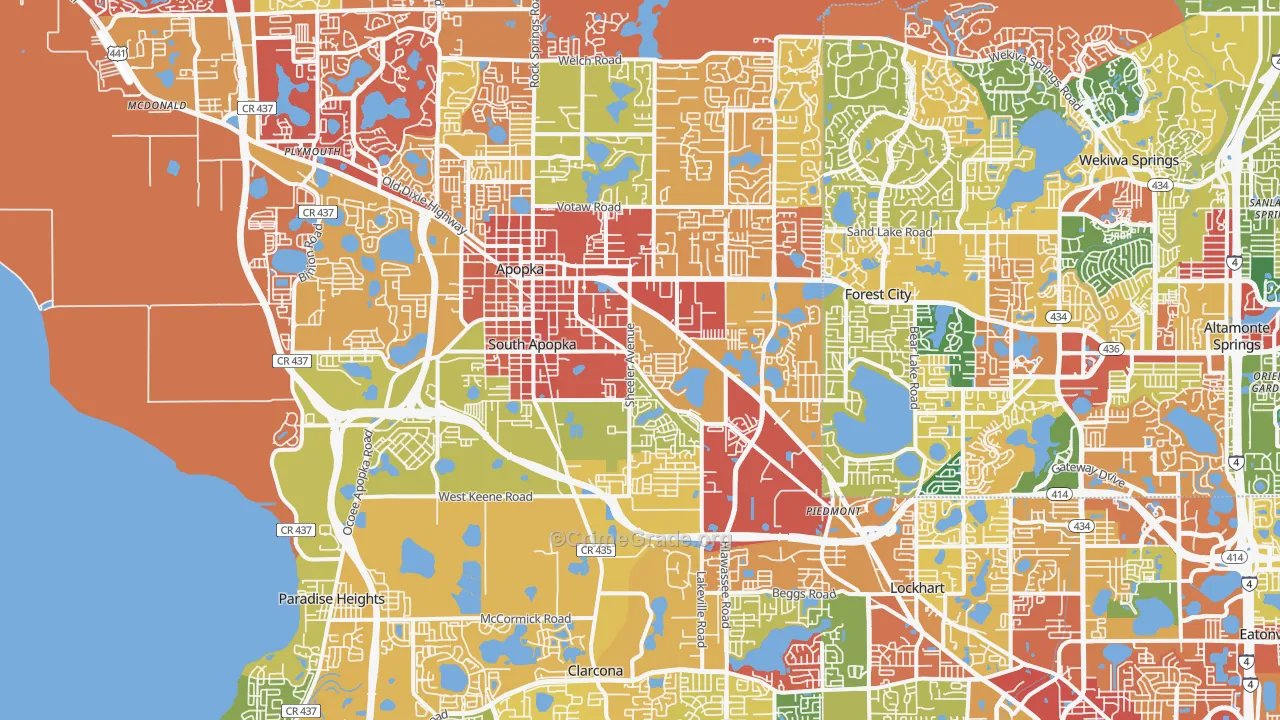 32703, FL Map of Drug-Related Crime Rates