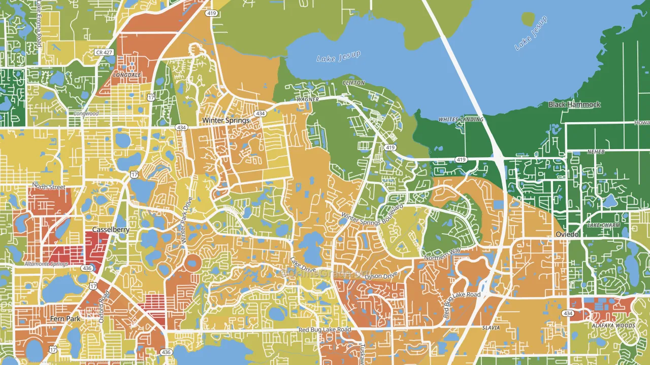 32708, FL Map of Drug-Related Crime Rates