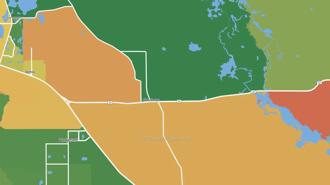 32709, FL Map of Drug-Related Crime Rates