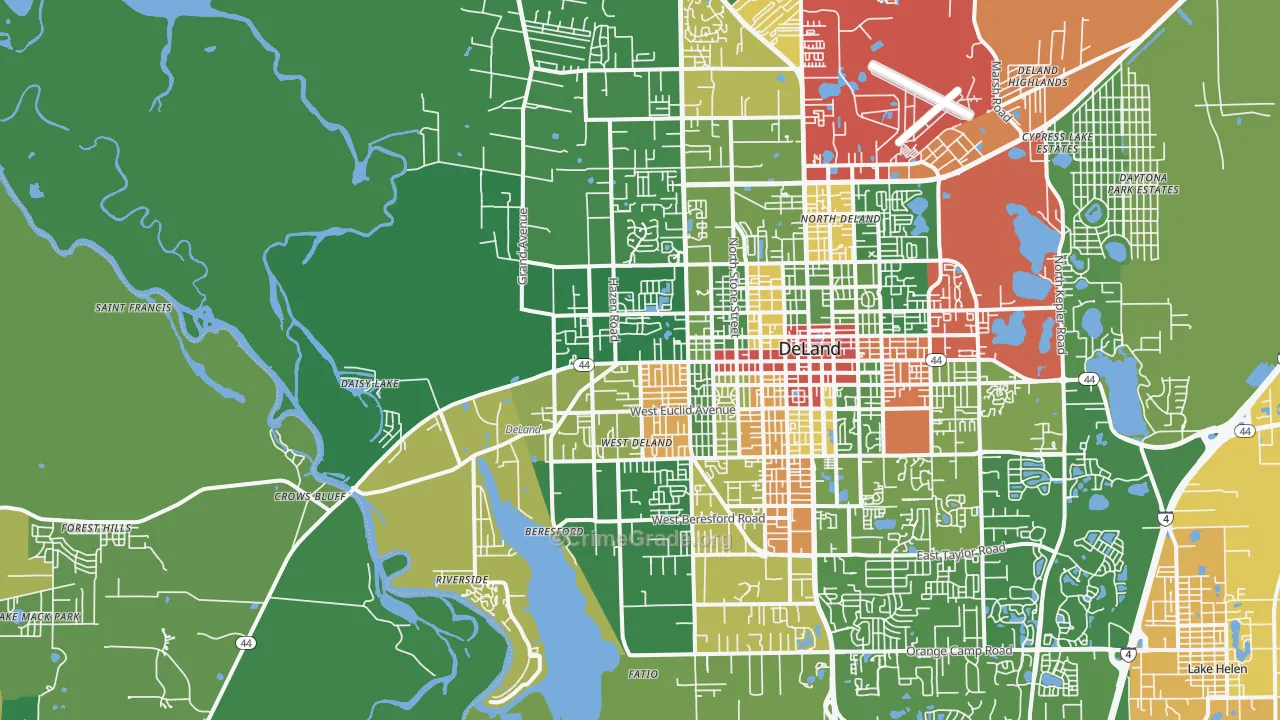 32720, FL Map of Drug-Related Crime Rates