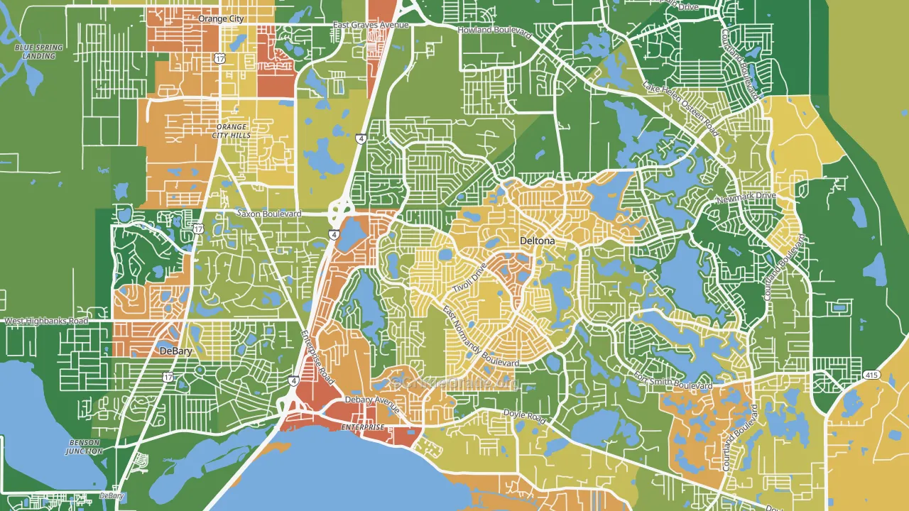 32725, FL Map of Drug-Related Crime Rates