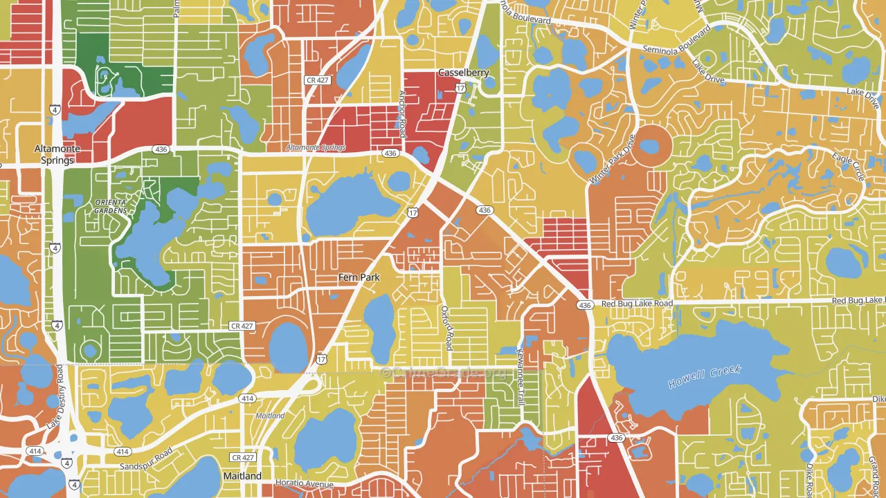 32730, FL Map of Drug-Related Crime Rates
