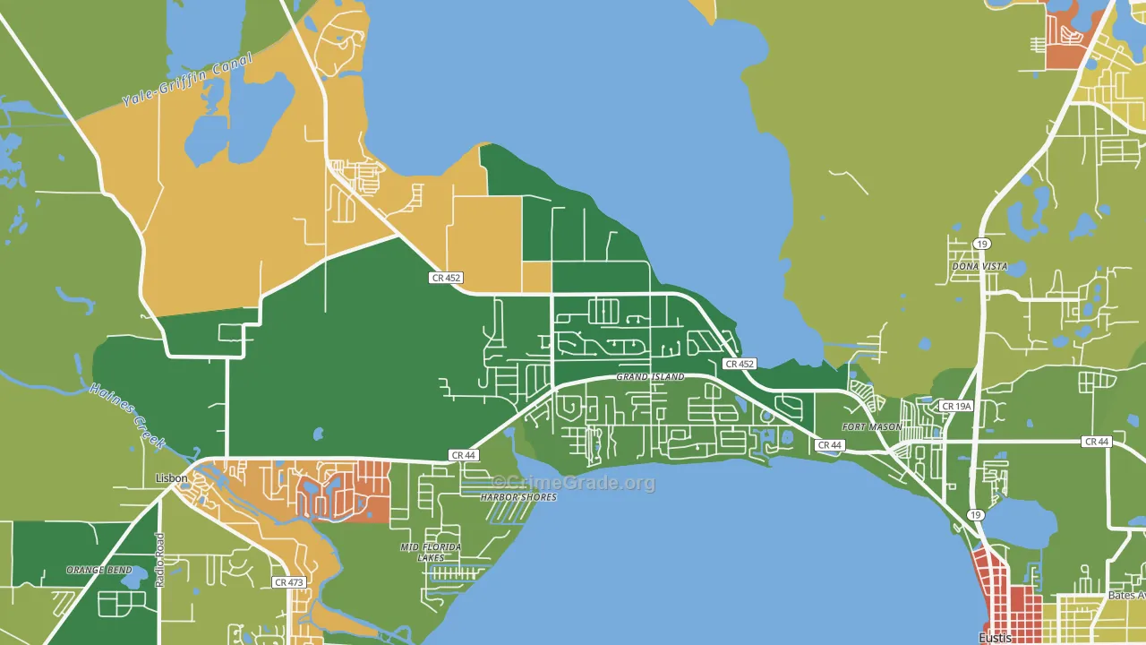 32735, FL Map of Drug-Related Crime Rates