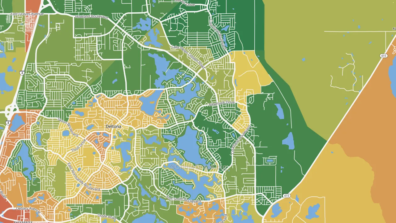 32738, FL Map of Drug-Related Crime Rates