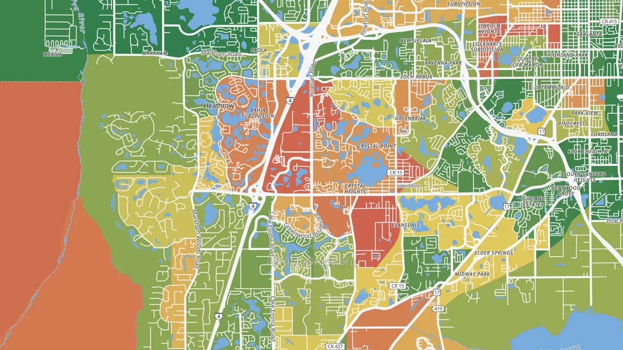 32746, FL Map of Drug-Related Crime Rates