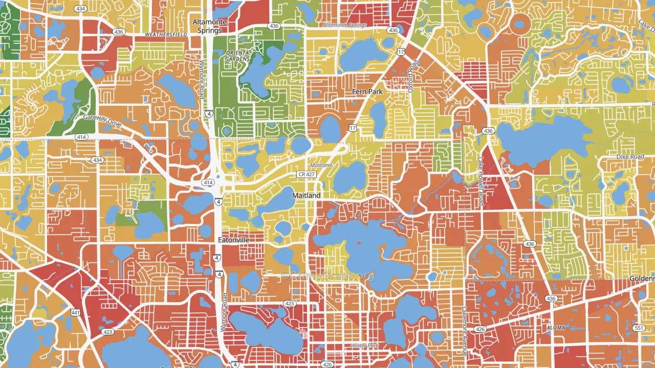 32751, FL Map of Drug-Related Crime Rates