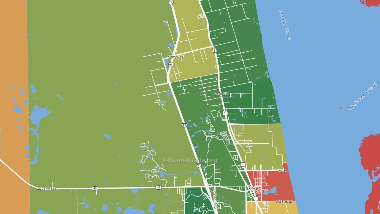 32754, FL Map of Drug-Related Crime Rates