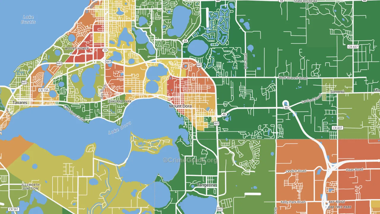 32757, FL Map of Drug-Related Crime Rates