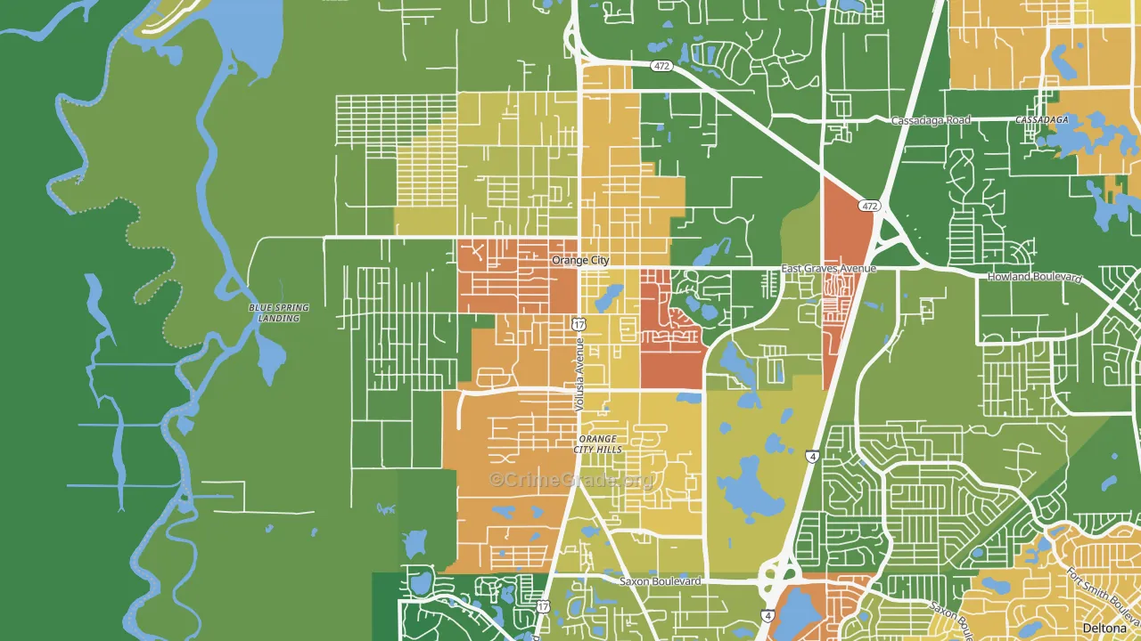 32763, FL Map of Drug-Related Crime Rates