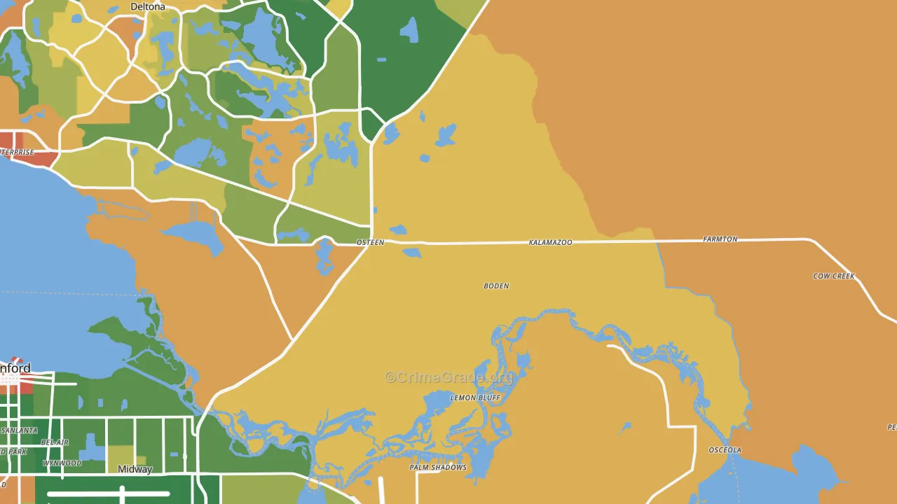 32764, FL Map of Drug-Related Crime Rates