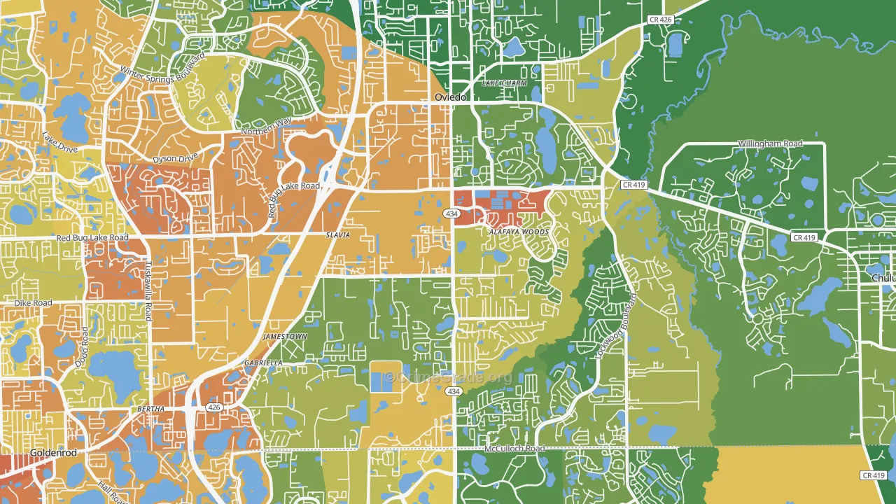 32765, FL Map of Drug-Related Crime Rates
