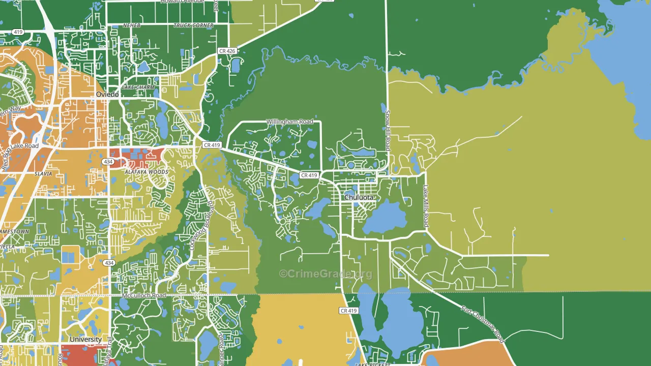 32766, FL Map of Drug-Related Crime Rates