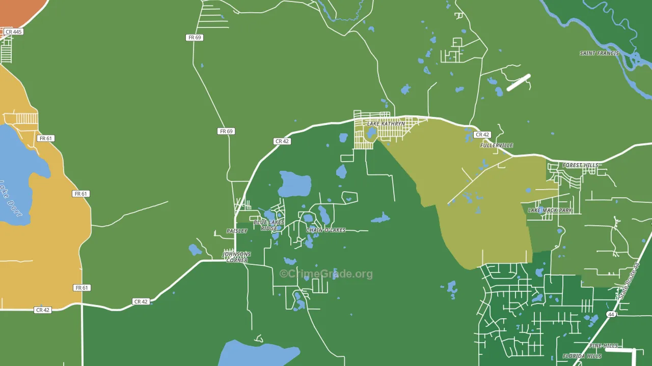 32767, FL Map of Drug-Related Crime Rates