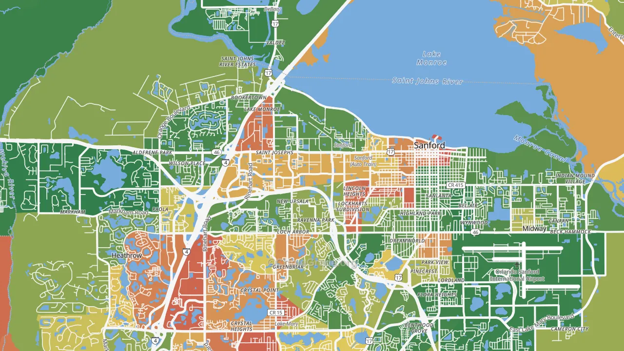 32771, FL Map of Drug-Related Crime Rates