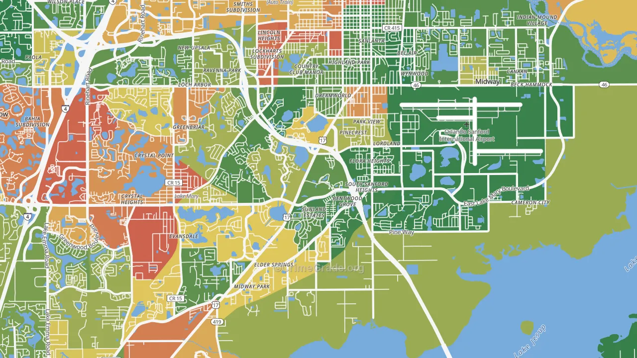 32773, FL Map of Drug-Related Crime Rates