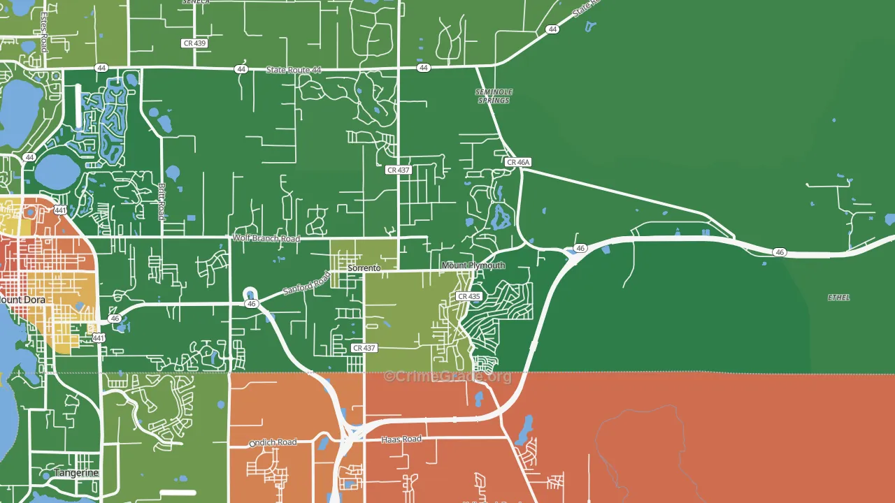 32776, FL Map of Drug-Related Crime Rates