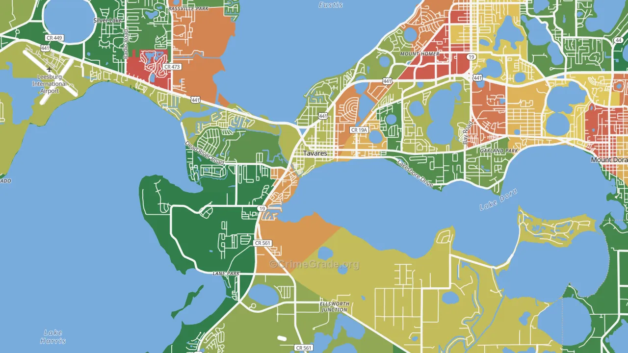 32778, FL Map of Drug-Related Crime Rates