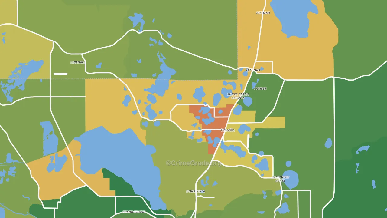 32784, FL Map of Drug-Related Crime Rates