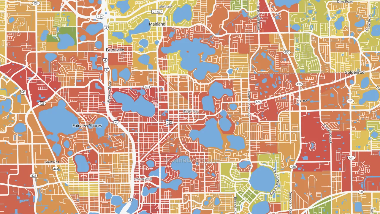 32789, FL Map of Drug-Related Crime Rates