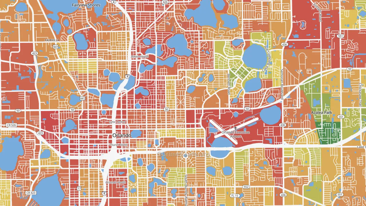 32803, FL Map of Drug-Related Crime Rates