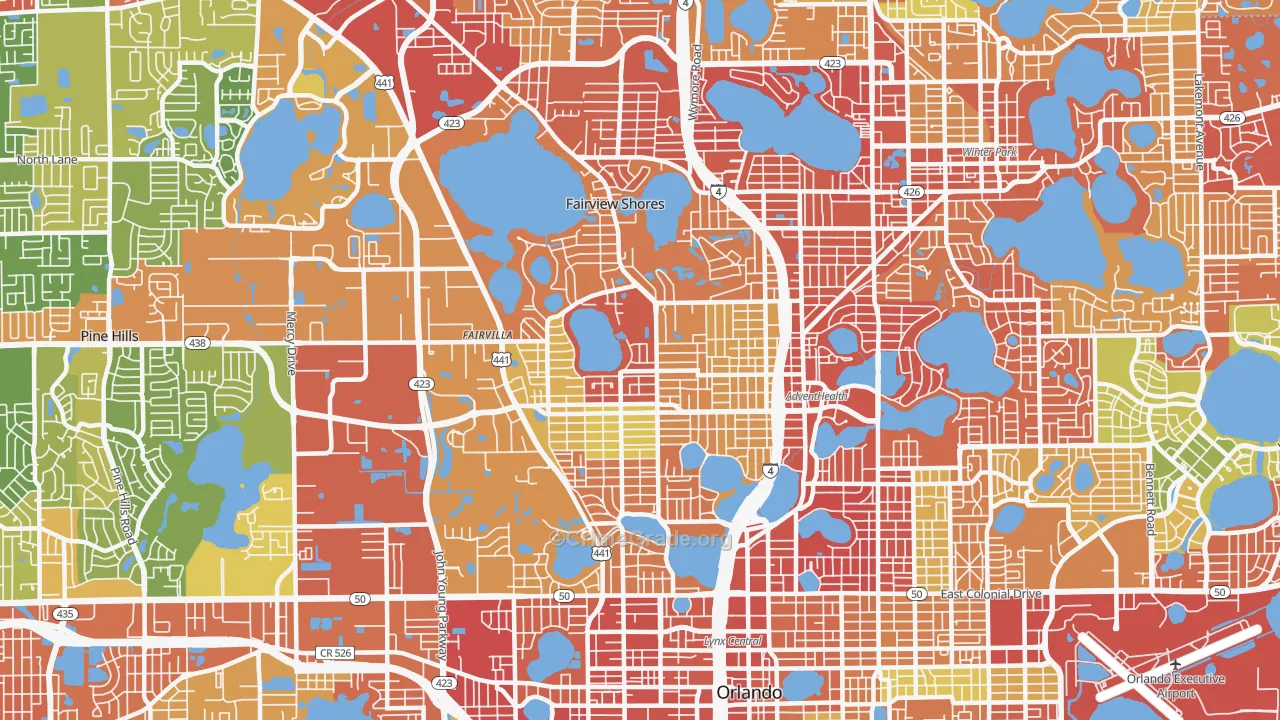 32804, FL Map of Drug-Related Crime Rates