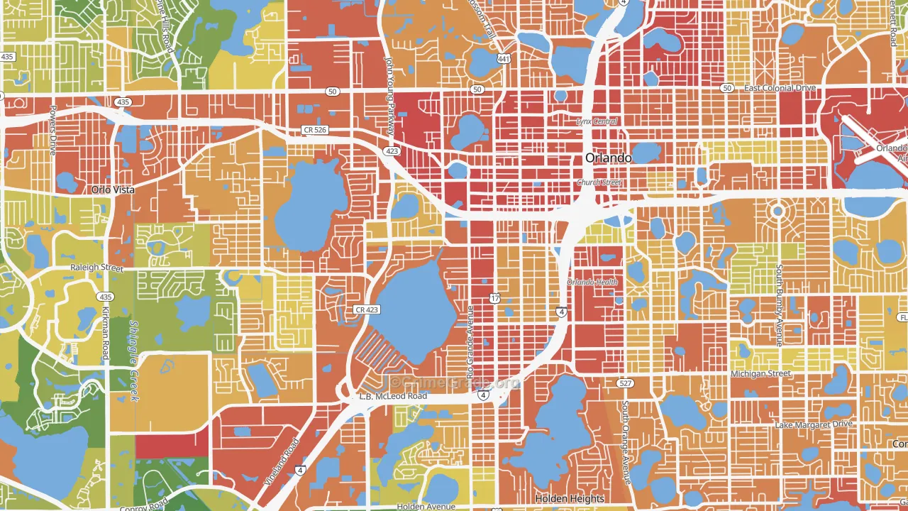 32805, FL Map of Drug-Related Crime Rates