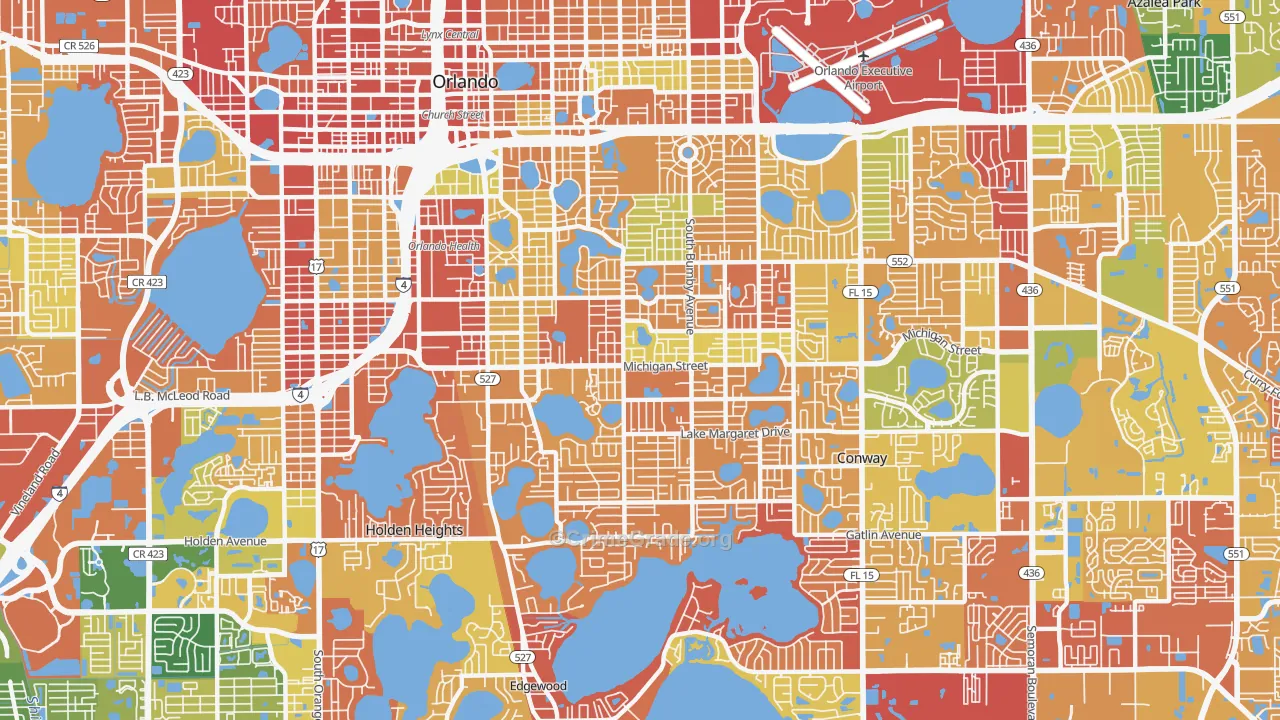 32806, FL Map of Drug-Related Crime Rates