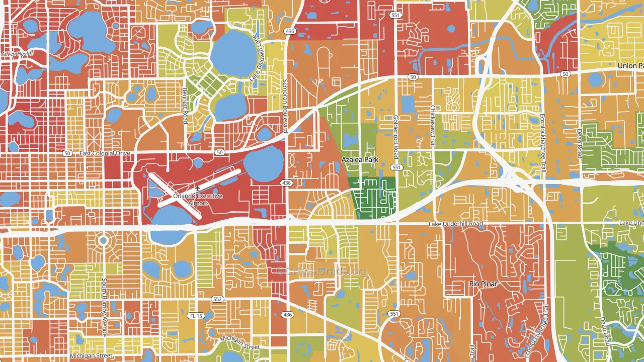 32807, FL Map of Drug-Related Crime Rates
