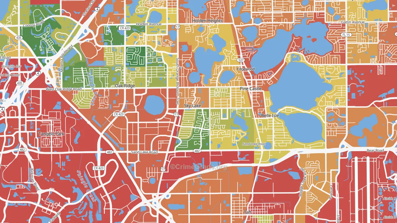 32809, FL Map of Drug-Related Crime Rates