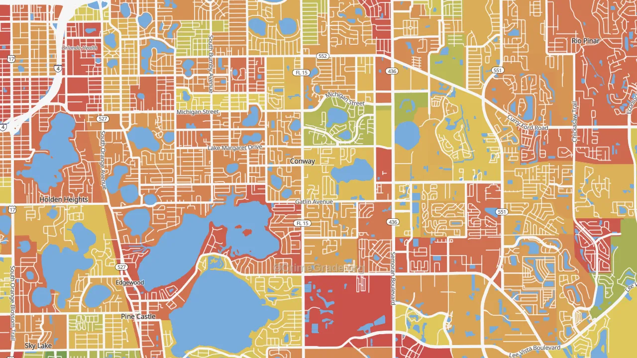 32812, FL Map of Drug-Related Crime Rates