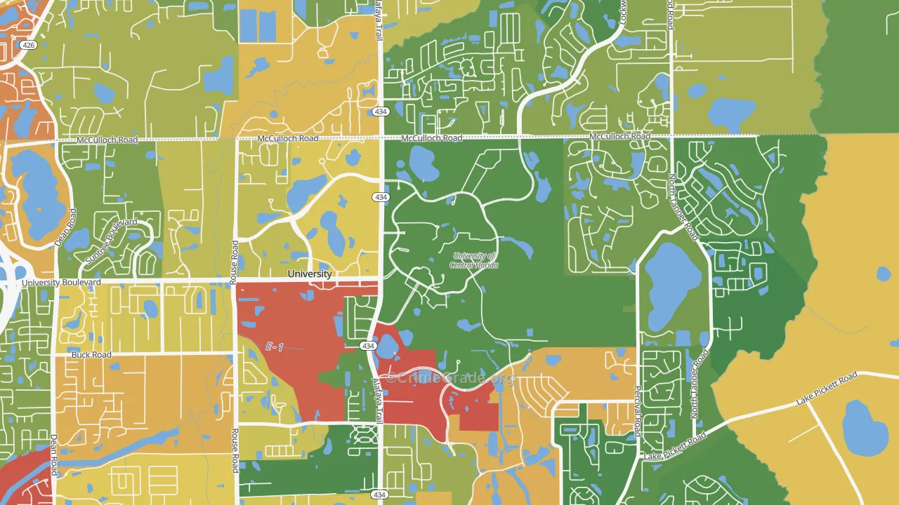 32816, FL Map of Drug-Related Crime Rates