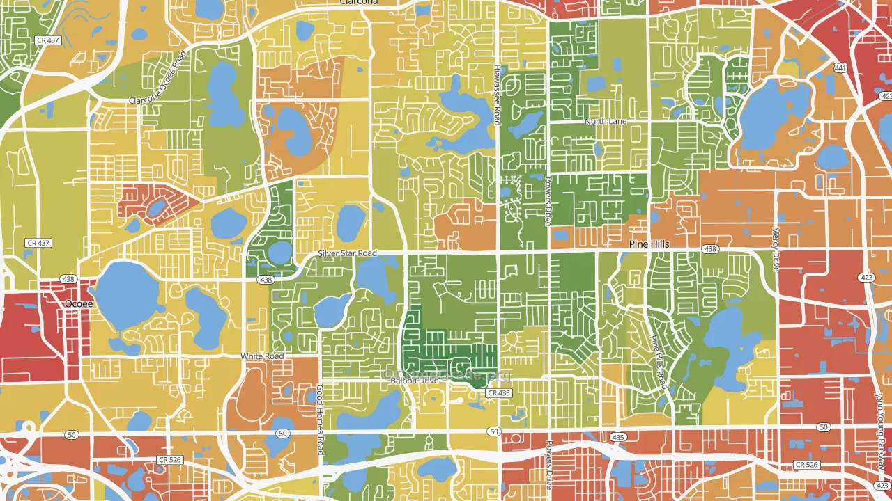 32818, FL Map of Drug-Related Crime Rates