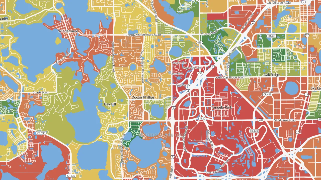32819, FL Map of Drug-Related Crime Rates