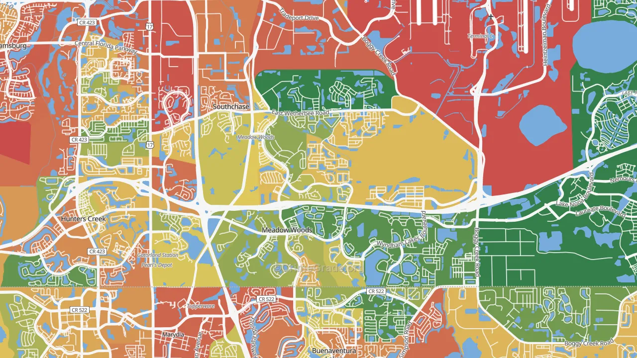 32824, FL Map of Drug-Related Crime Rates
