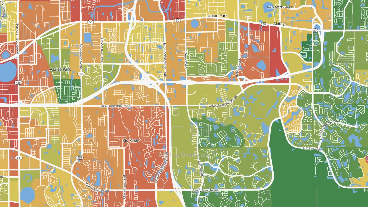 32825, FL Map of Drug-Related Crime Rates