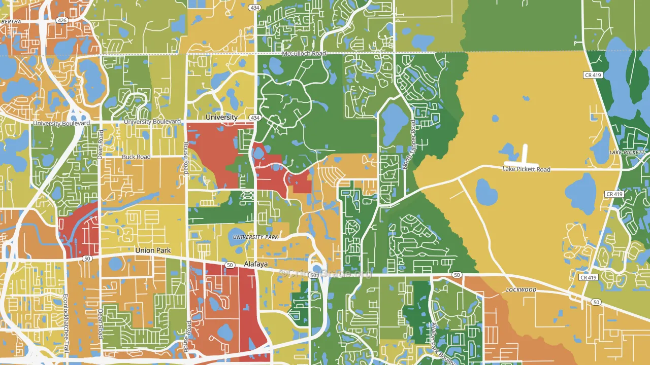 32826, FL Map of Drug-Related Crime Rates