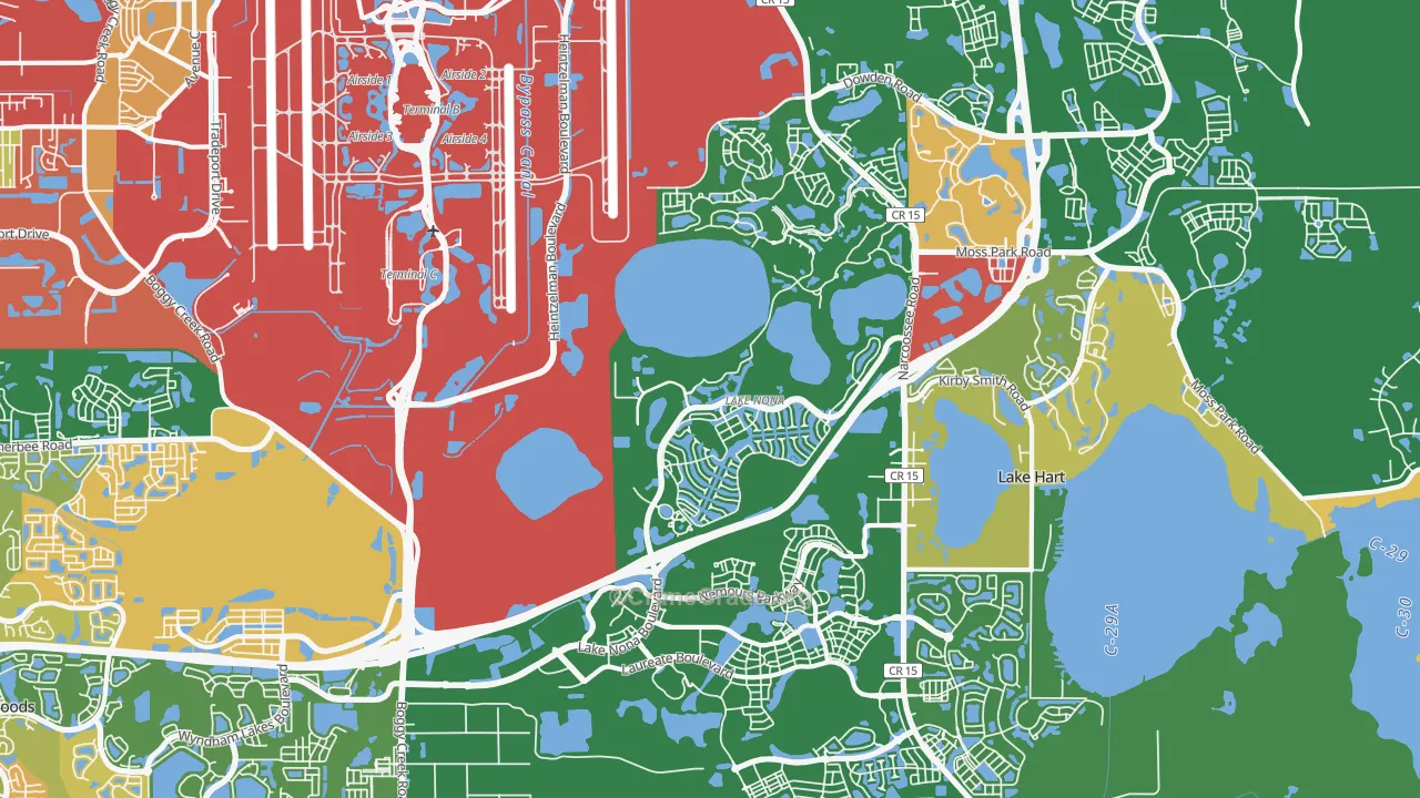 32827, FL Map of Drug-Related Crime Rates