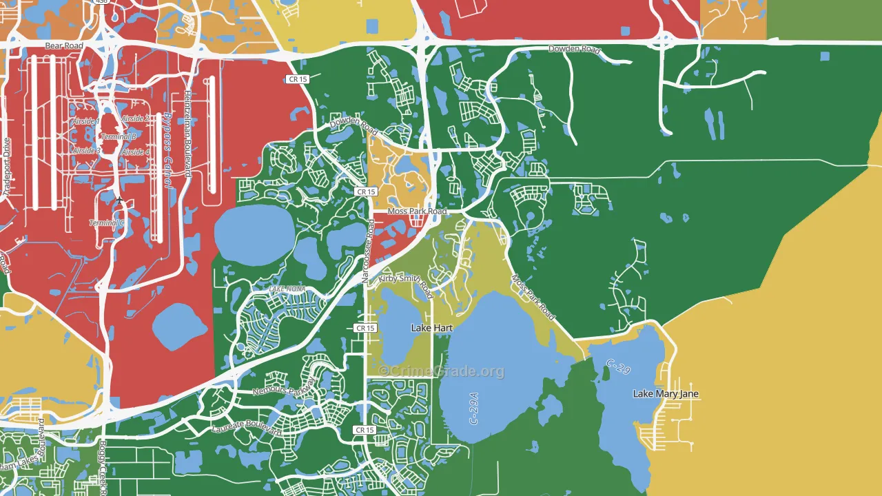32832, FL Map of Drug-Related Crime Rates